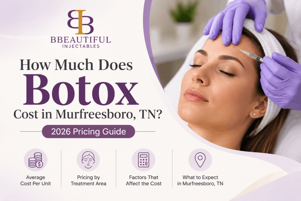 Botox consultation and cosmetic injection treatment at BBeautiful Injectables in Murfreesboro TN