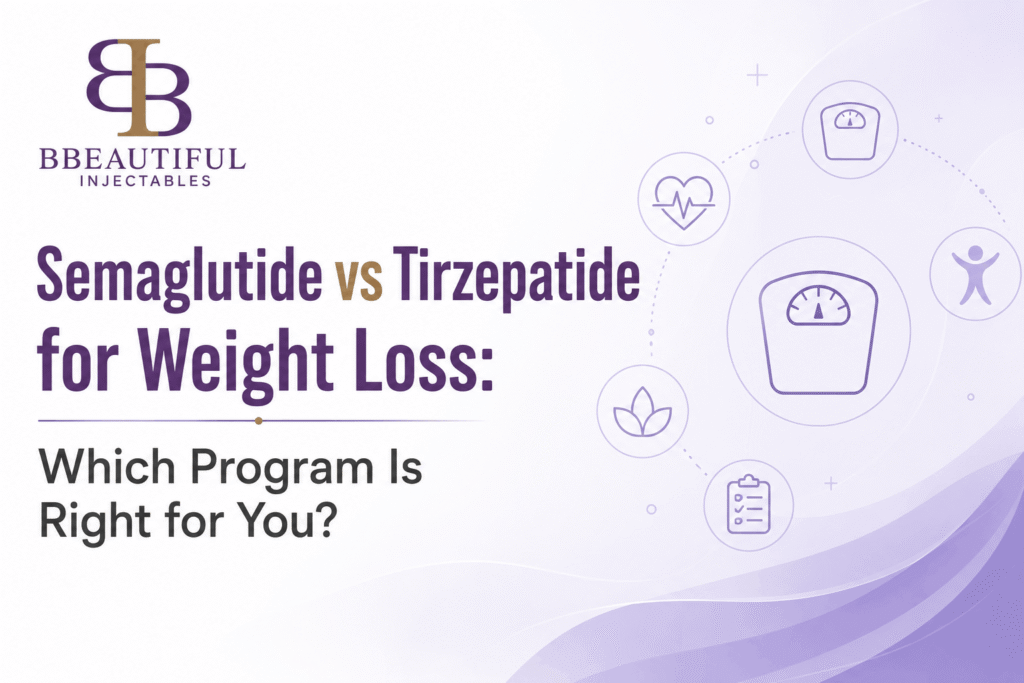Comparison of semaglutide vs tirzepatide weight loss programs at a medical weight loss clinic in Murfreesboro, TN.